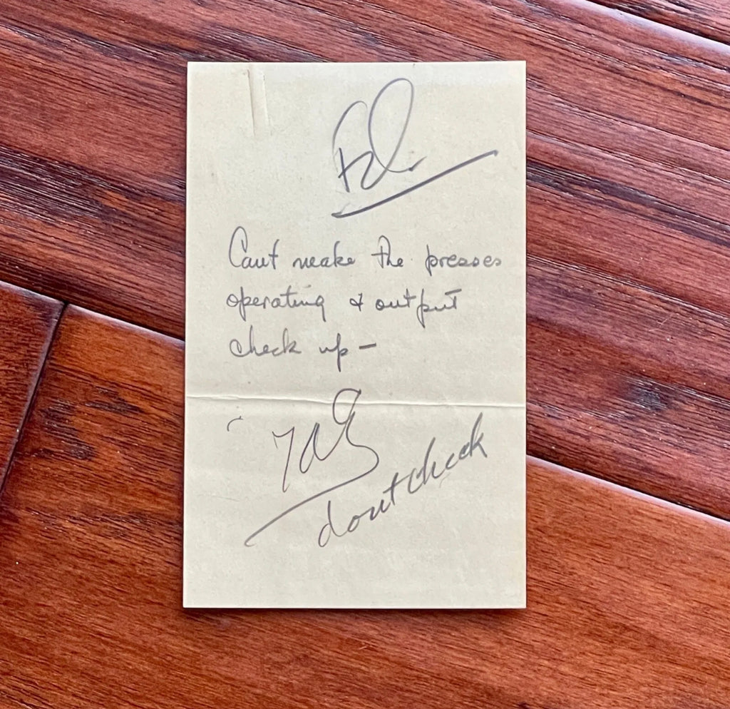 THOMAS EDISON * JSA LOA * Handwritten AUTOGRAPH Note SIGNED