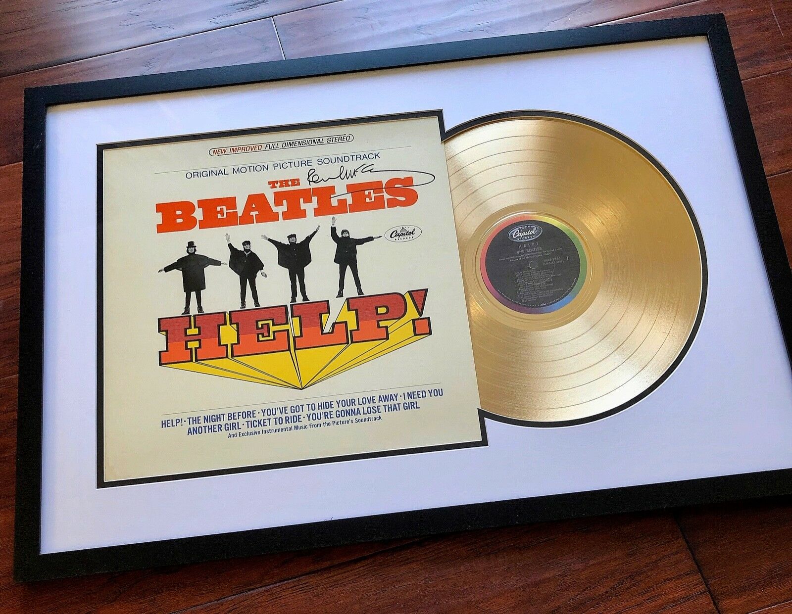 PAUL MCCARTNEY * Perry Cox * Beatles Autograph HELP Gold Album * LP SIGNED
