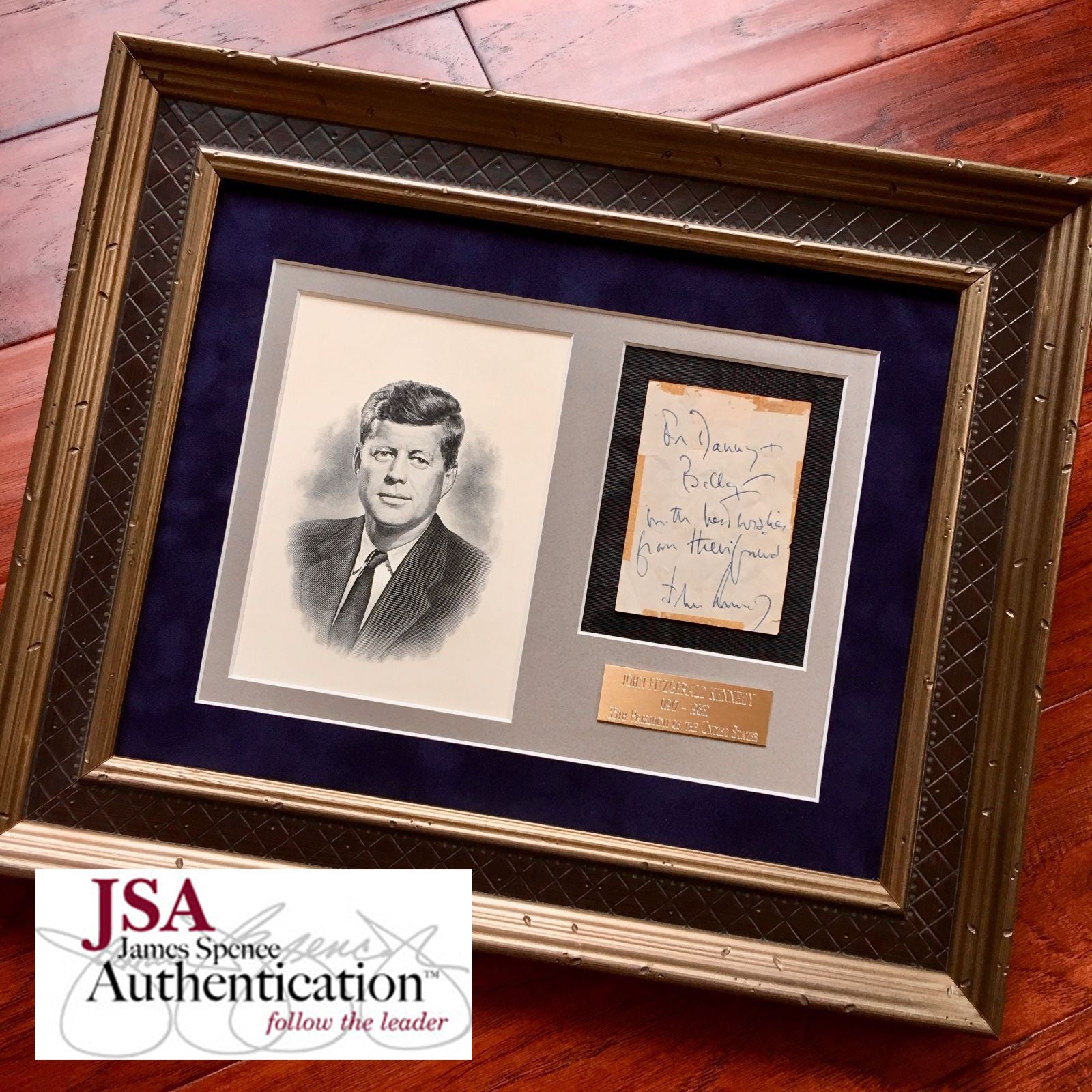 JOHN F. KENNEDY * JSA COA * Scarce Authentic AUTOGRAPH Note SIGNED * President