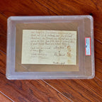 JOHN ADAMS * PSA/DNA * Handwritten Autograph Document Mentions George III Signed