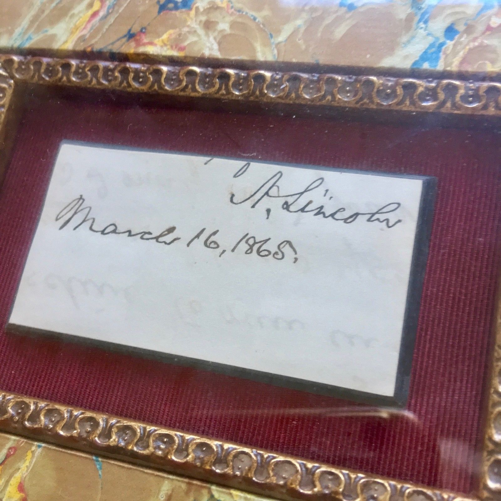 ABRAHAM LINCOLN * Autograph Endorsement Signed * ONLY DAYS BEFORE ASSASSINATION
