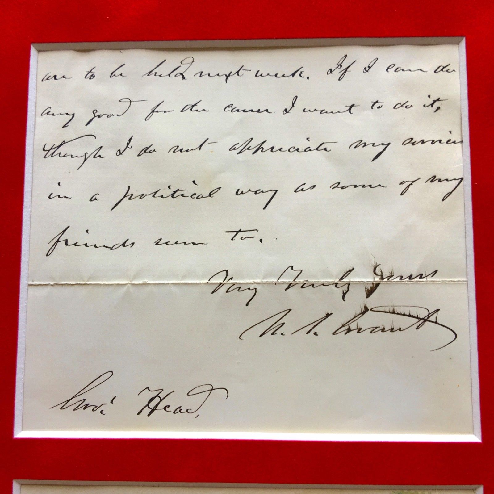 ULYSSES S. GRANT * PSA/DNA * Rare "Politics" 2 Page ALS* AUTOGRAPH Letter SIGNED