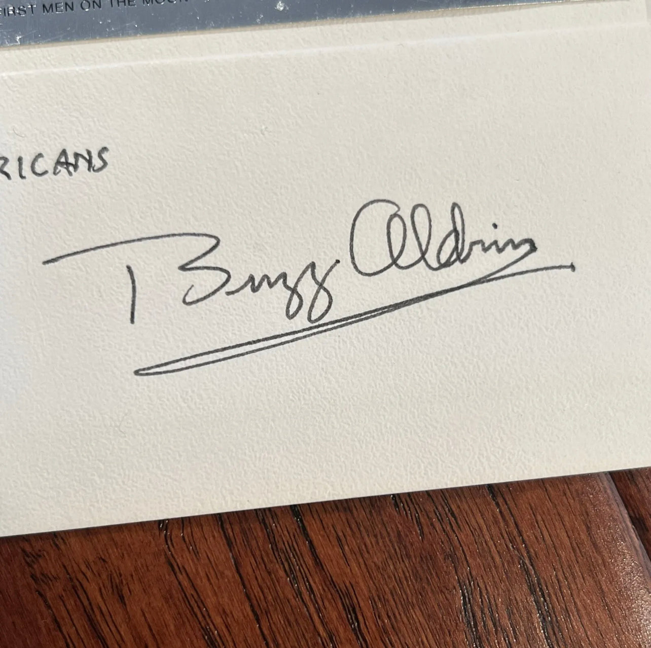 BUZZ ALDRIN * JSA * Autograph Foil Art Etching With Quotation Signed * Apollo 11