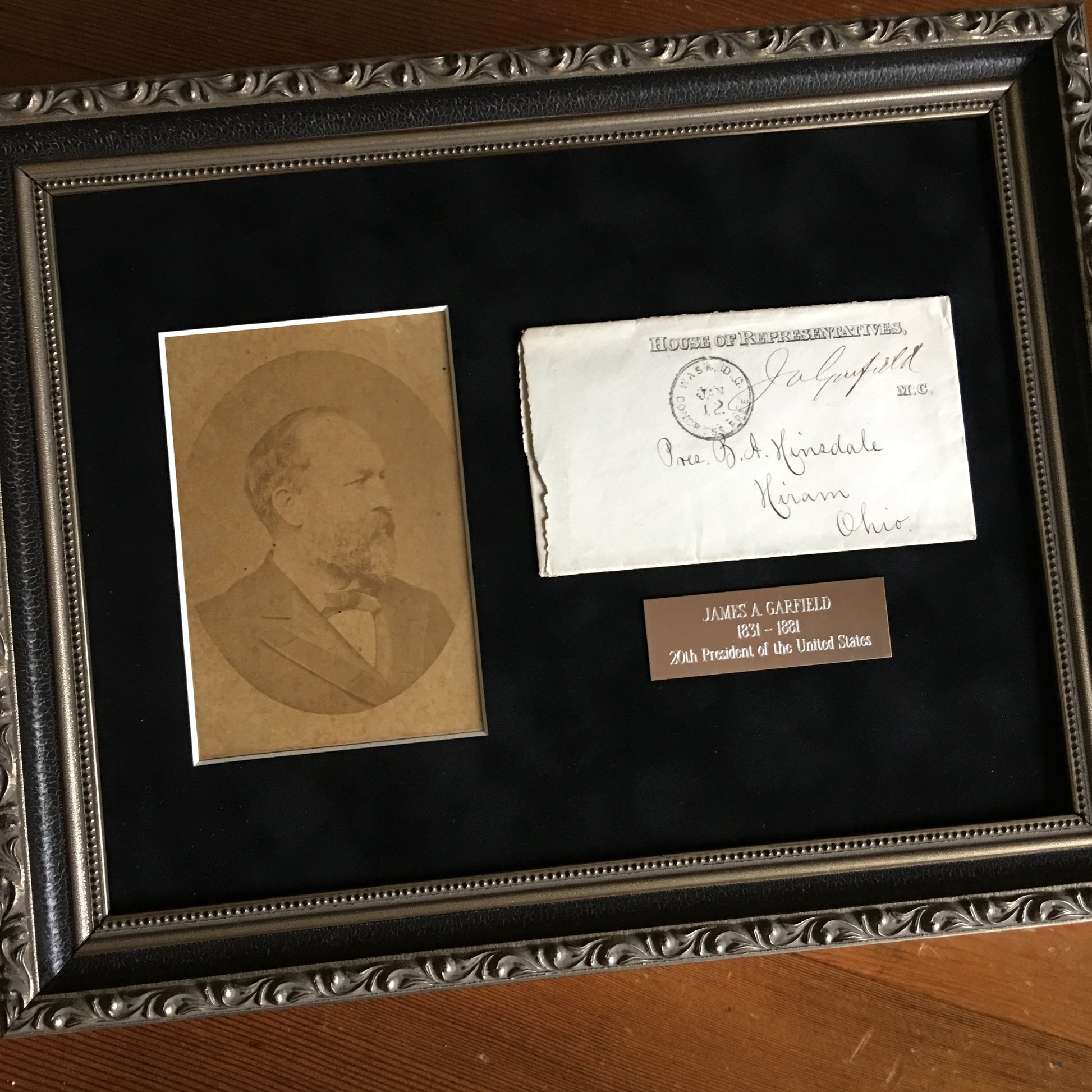 JAMES A. GARFIELD * Rare AUTOGRAPH Signed * Free Frank Envelope * President