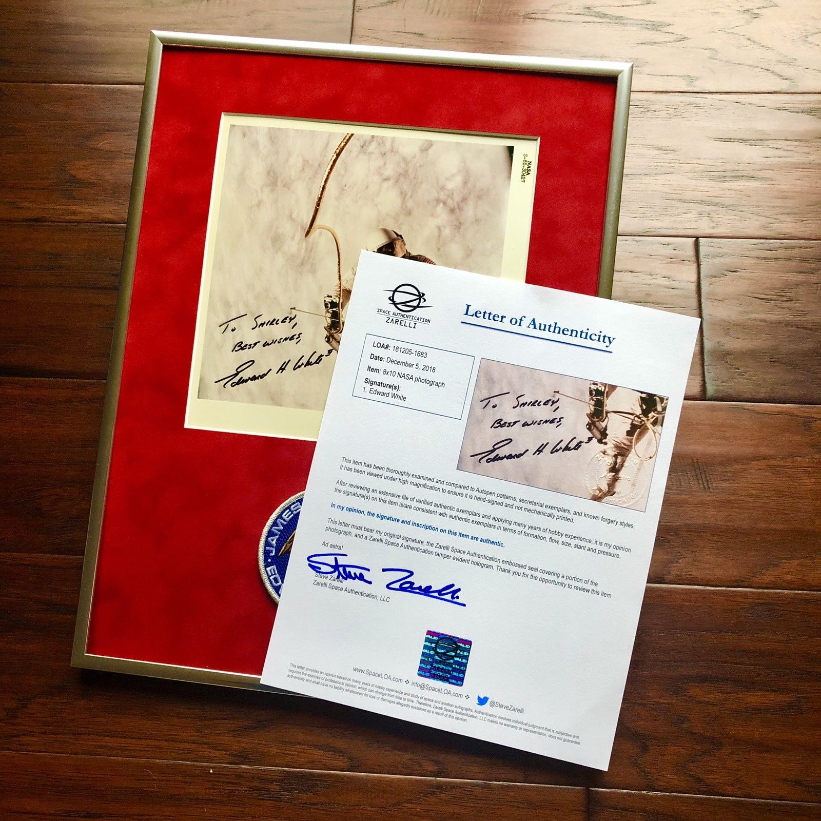 EDWARD H WHITE * PSA/DNA & Zarelli LOA * Signed Gemini IV Black Number Autograph