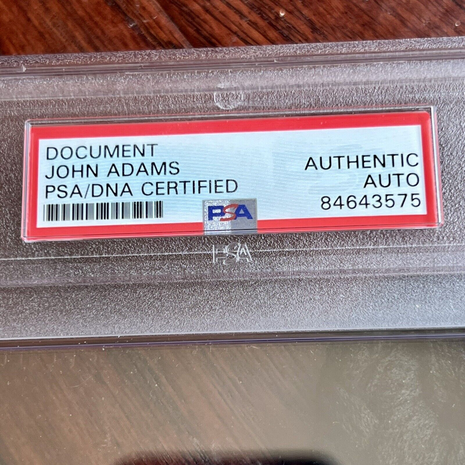 JOHN ADAMS * PSA/DNA * Handwritten Autograph Document Mentions George III Signed