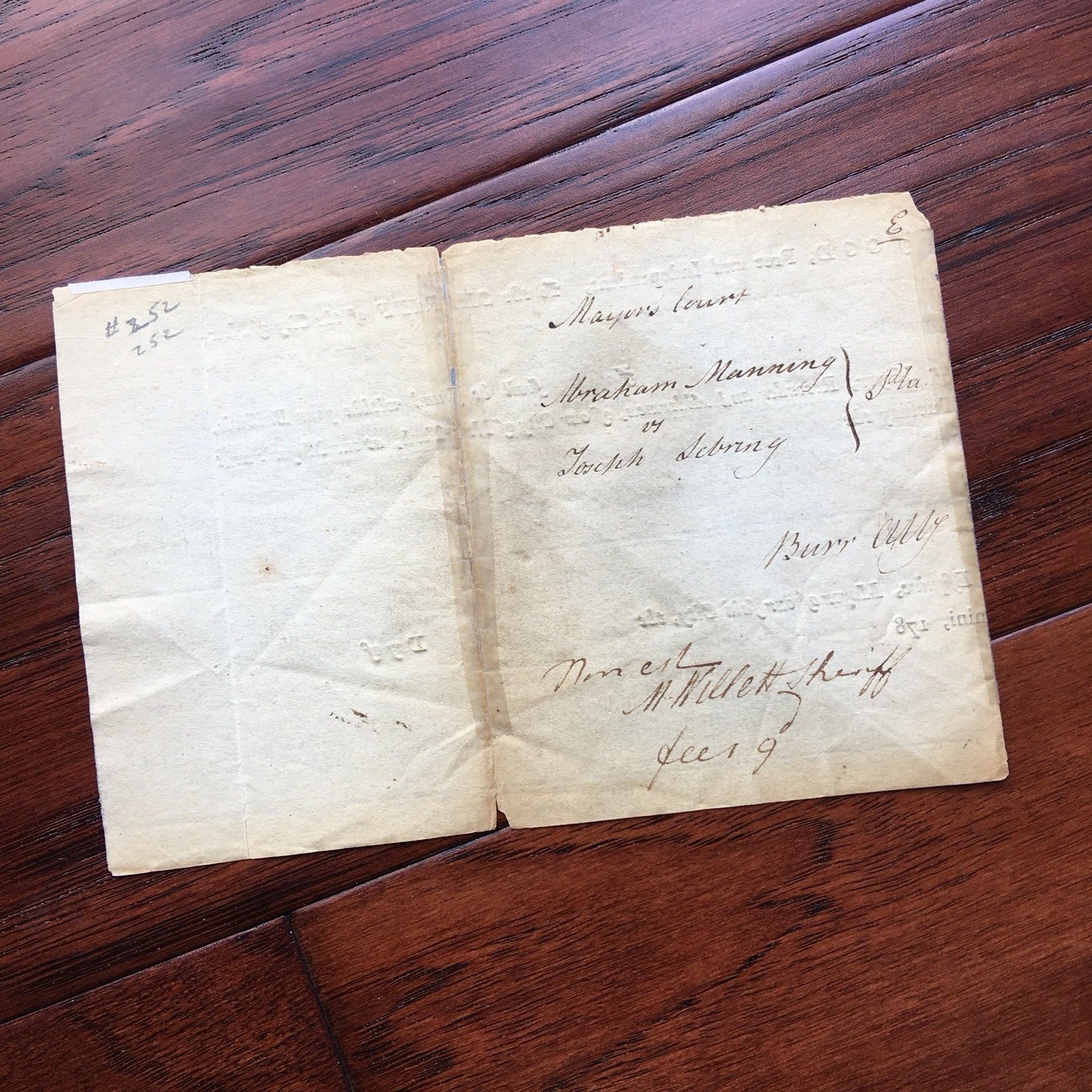 AARON BURR * Autograph HAND SIGNED EARLY Legal Doc * Dueled ALEXANDER HAMILTON