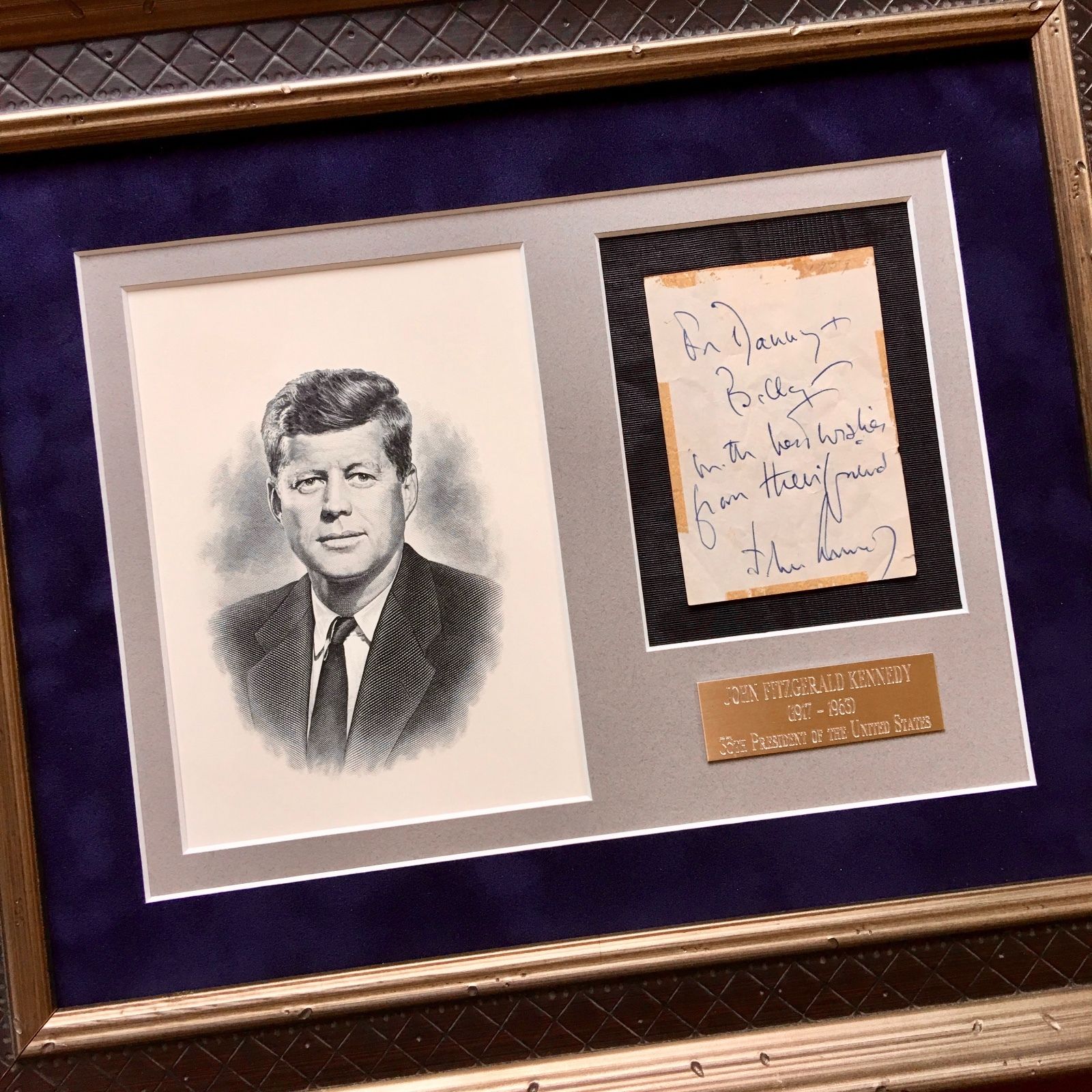 JOHN F. KENNEDY * JSA COA * Scarce Authentic AUTOGRAPH Note SIGNED * President