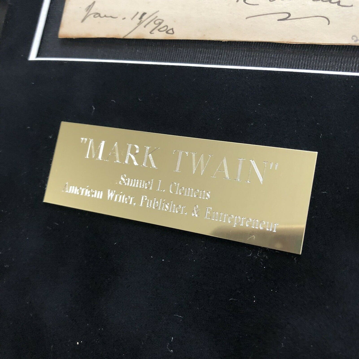 MARK TWAIN / SAMUEL L. CLEMENS * BAS Beckett LOA * Hand Signed Autograph Quote *