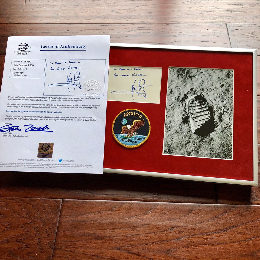 NEIL ARMSTRONG * PSA/DNA Zarelli LOA * Signed Index Card * Apollo 11 Autograph