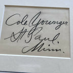 COLE YOUNGER * JSA LOA * Autograph Card Signed * Jesse James Gang Outlaw