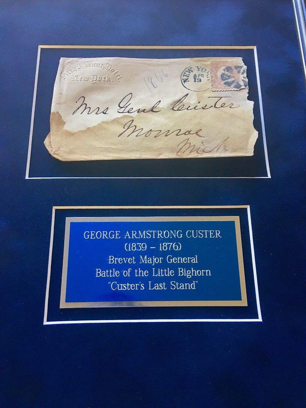 GEORGE CUSTER * Handwritten AUTOGRAPH SIGNED * Last Stand * Little Big Horn