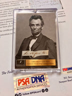 ABRAHAM LINCOLN * Handwritten Cut Words * PSA/DNA * "heretofore to"