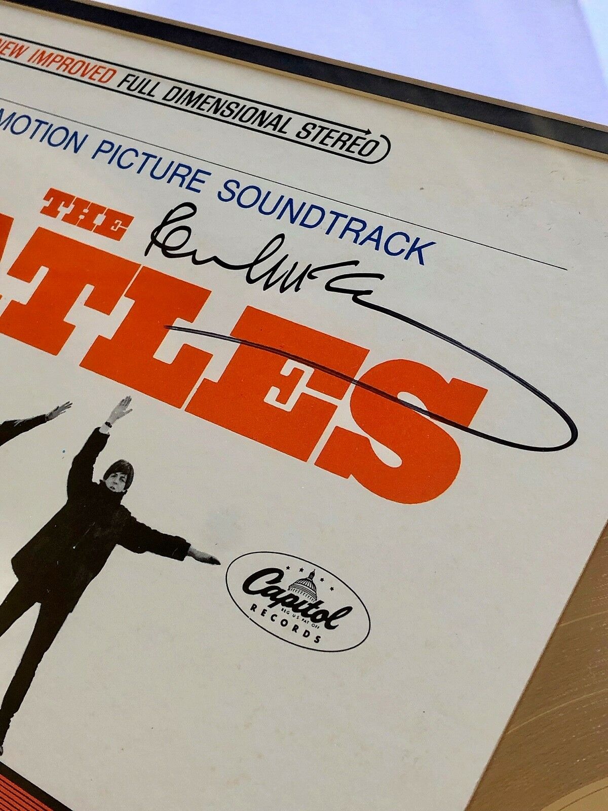 PAUL MCCARTNEY * Perry Cox * Beatles Autograph HELP Gold Album * LP SIGNED