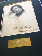 WASHINGTON IRVING * 1/1 SIGNED ENGRAVING * The Legend of Sleepy Hollow Autograph