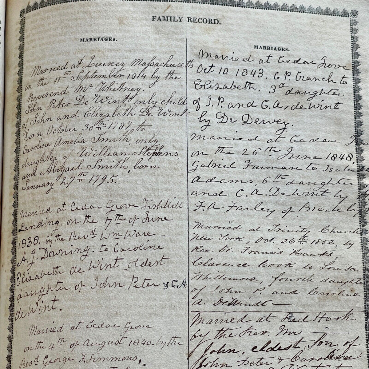 JOHN ADAMS * JSA * Autograph Family Bible Signed & Gifted to his Granddaughter