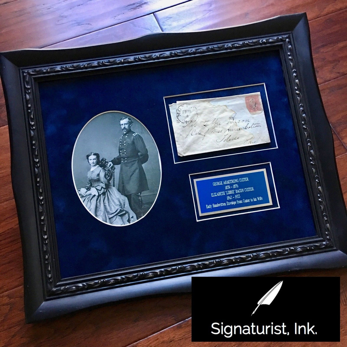 GEORGE CUSTER * Early Handwritten AUTOGRAPH Envelope Signed * Courting His Wife!
