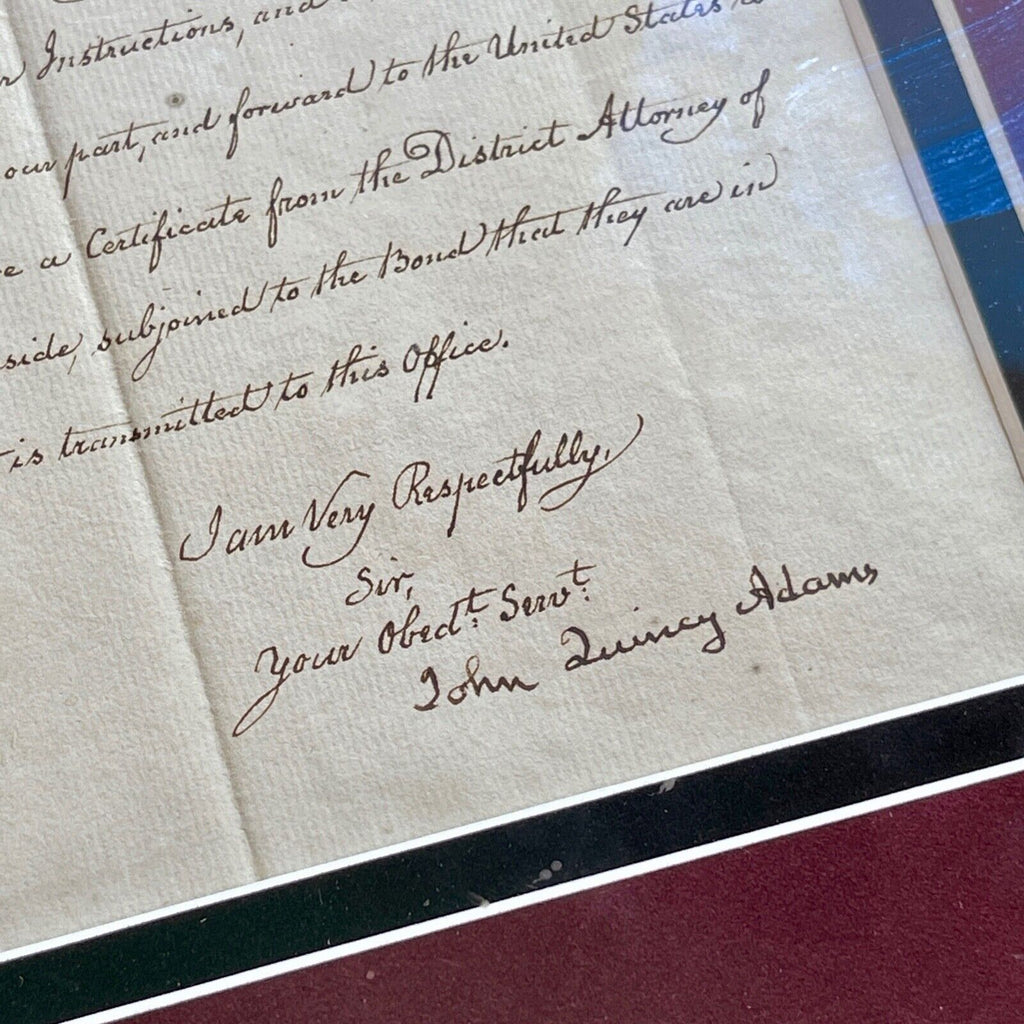 JOHN QUINCY ADAMS * JSA * Autograph Diplomatic Commission Letter Signed * Peru