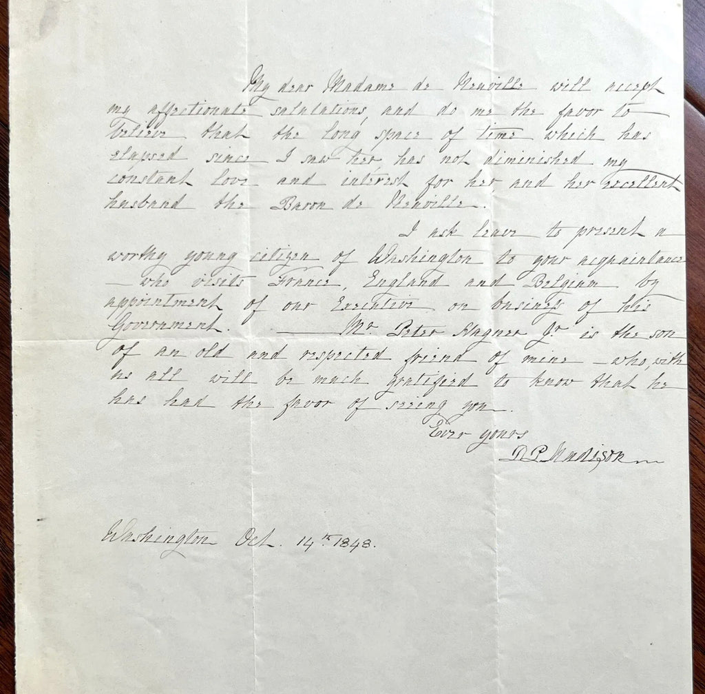 DOLLEY MADISON * PSA/DNA * Handwritten Autograph Letter Signed