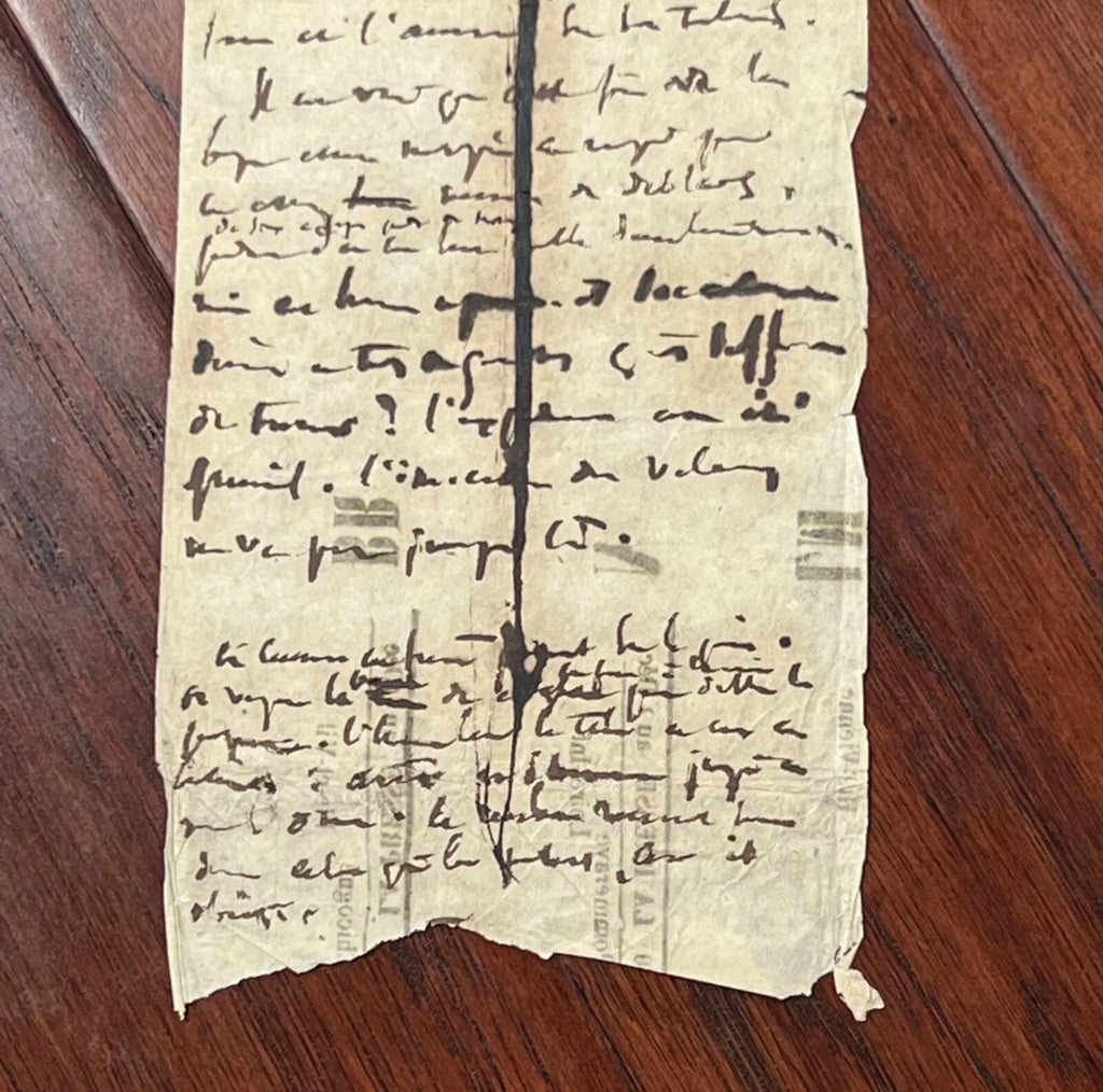 VICTOR HUGO * PSA/DNA * “LES MISERABLES” Handwritten Autograph Draft Not Signed