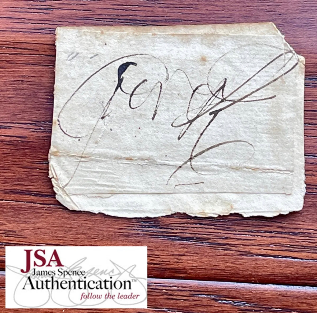 KING GEORGE III  * JSA * "Mad" AUTOGRAPH Cut Signature SIGNED