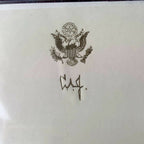 LYNDON B. JOHNSON * BECKETT BAS SLAB * GRADED MINT 9 Autograph Bookplate Signed
