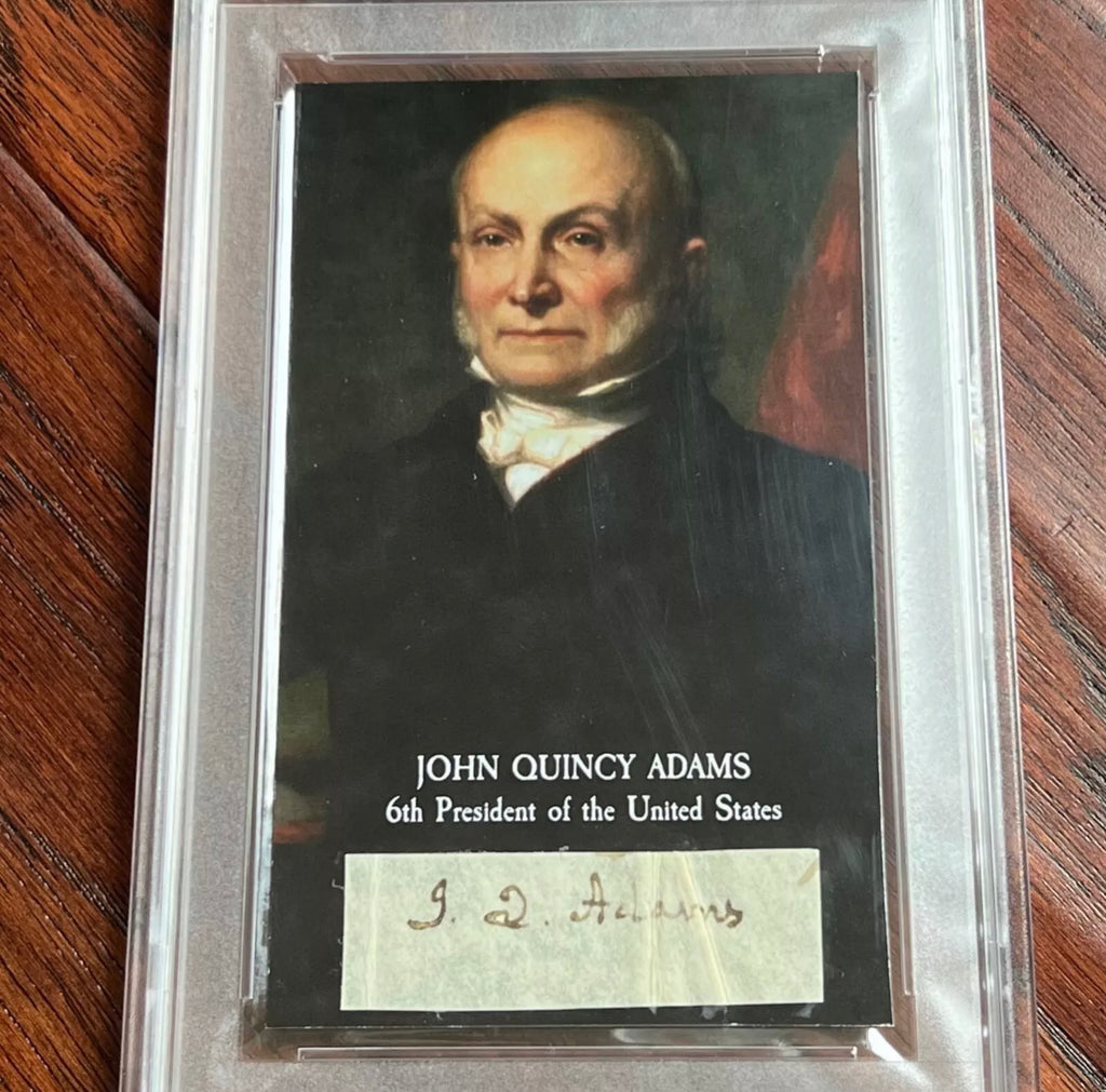 JOHN QUINCY ADAMS * PSA/DNA * Autograph Cut Signature CUSTOM CARD Signed