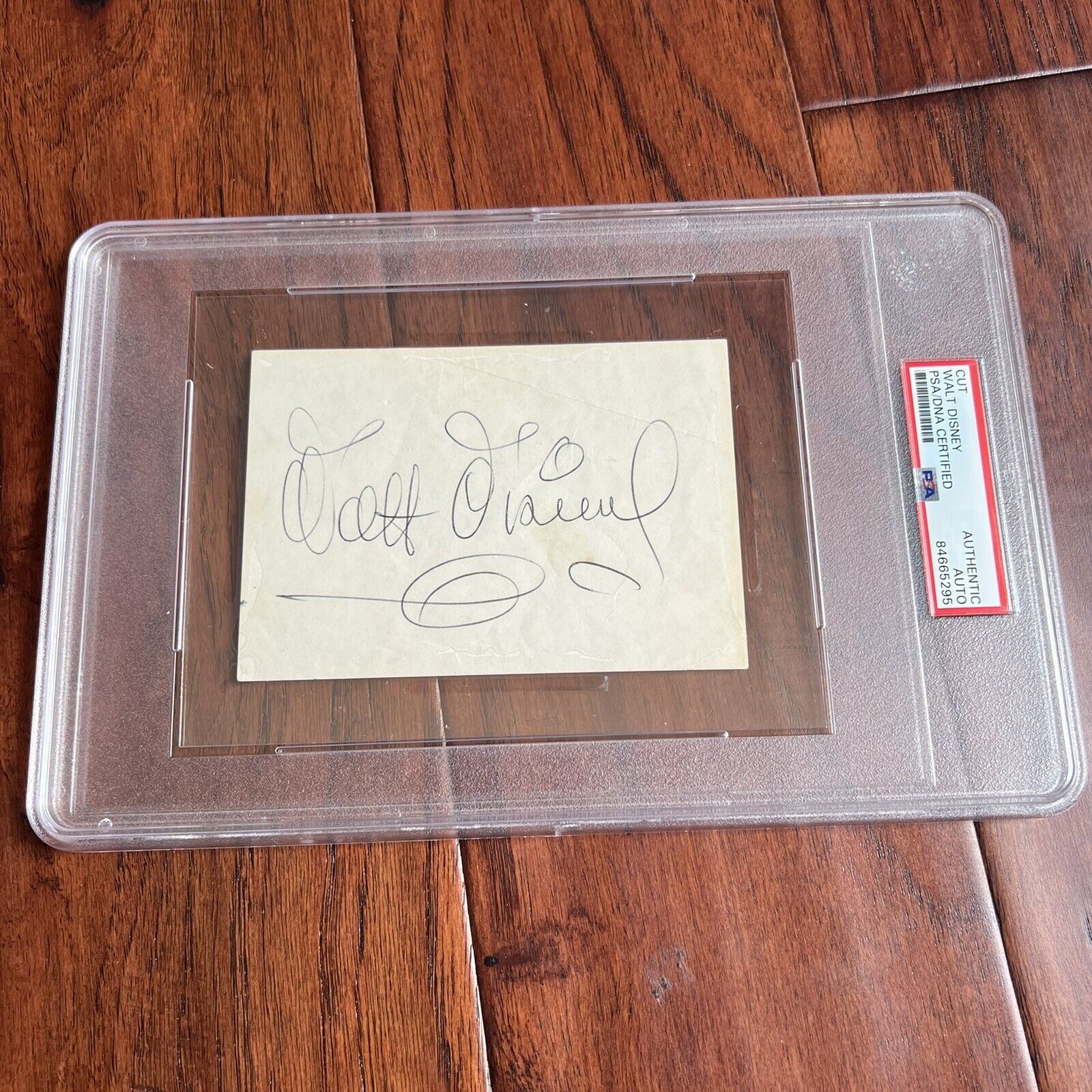 WALT DISNEY * PSA/DNA Slab * Autograph Album Page Signed Excellent Provenance-