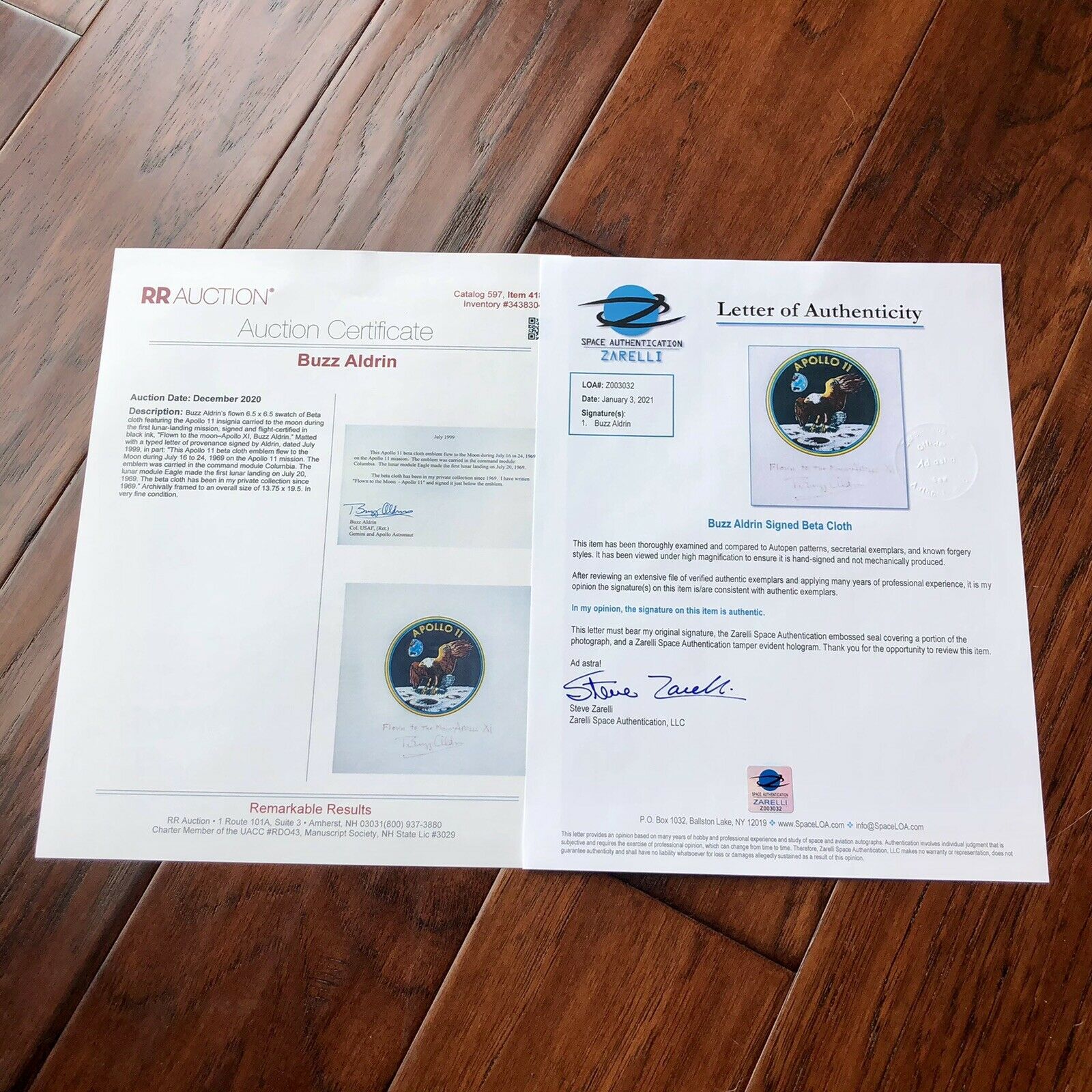 BUZZ ALDRIN * Apollo 11 Flown Signed Beta Cloth * Aldrin Personal Collection
