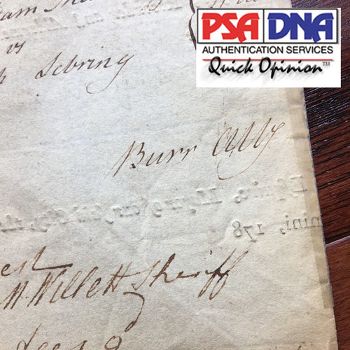 AARON BURR * Autograph HAND SIGNED EARLY Legal Doc * Dueled ALEXANDER HAMILTON