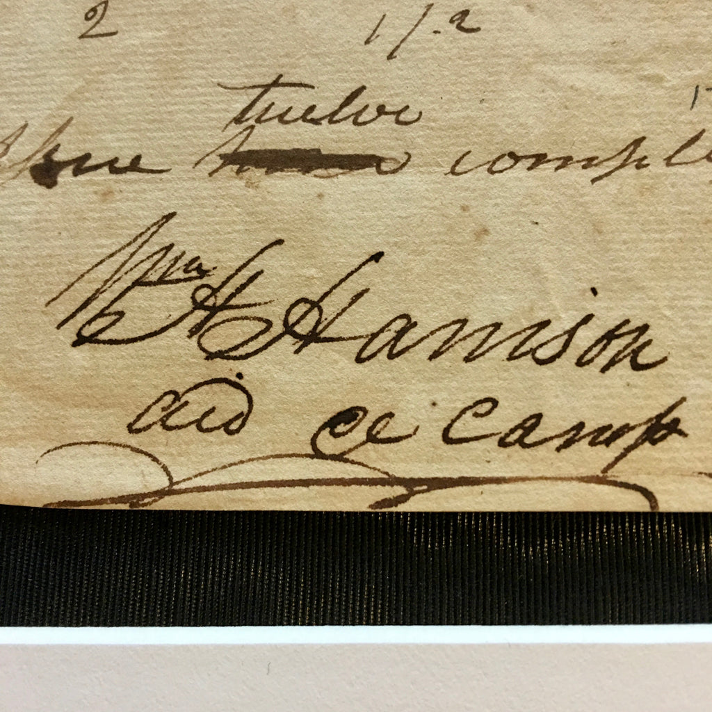 WILLIAM HENRY HARRISON * Rare AUTOGRAPH Note SIGNED * President Signature