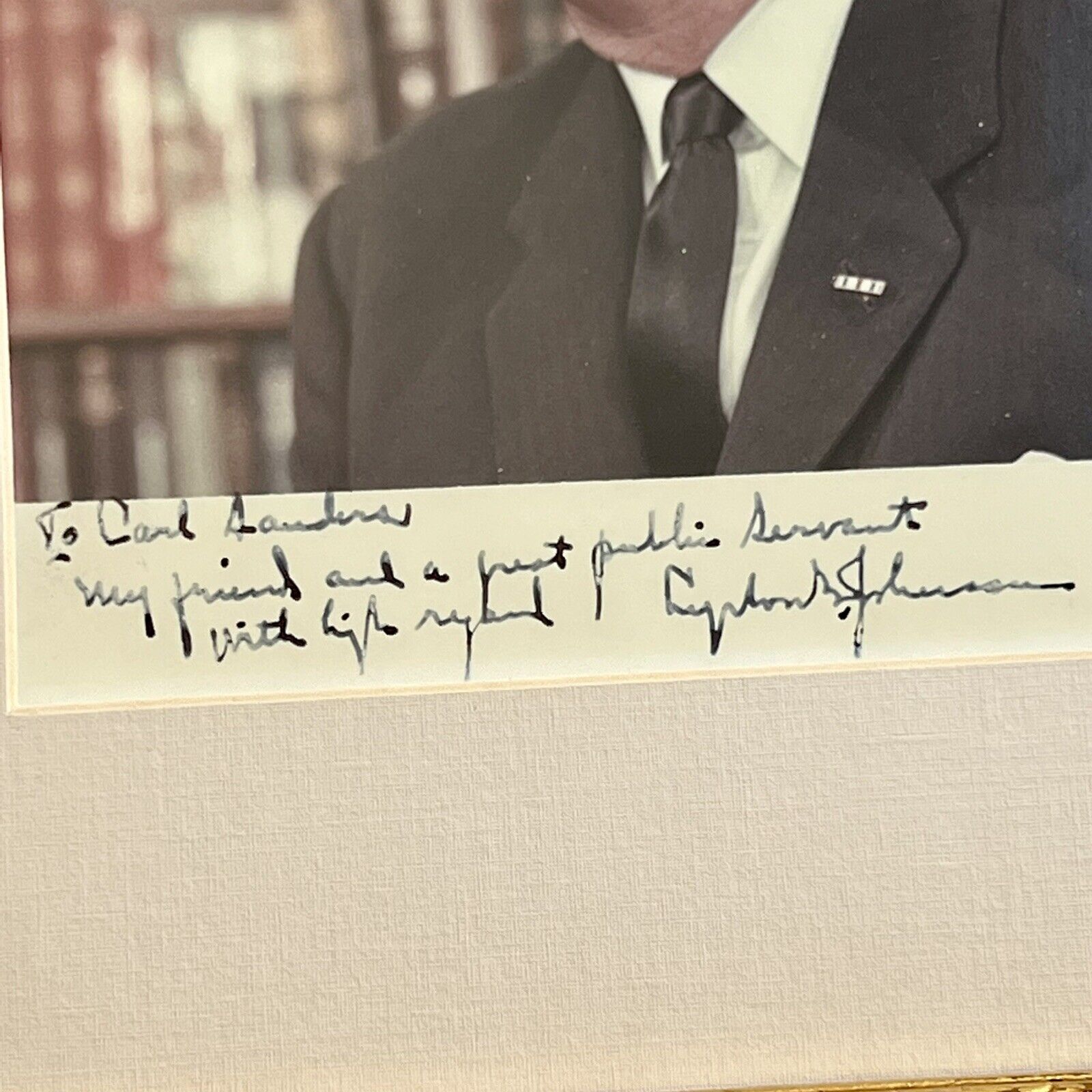 LYNDON B. JOHNSON * JSA *Type 1 Photo Signed As President To Georgia Governor