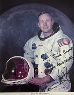 NEIL ARMSTRONG * JSA * Bold Signed NASA White Space Suit Photo Autograph