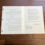STEVE MCQUEEN * JSA LOA * Signed Production Contract Autograph * Bullit Actor