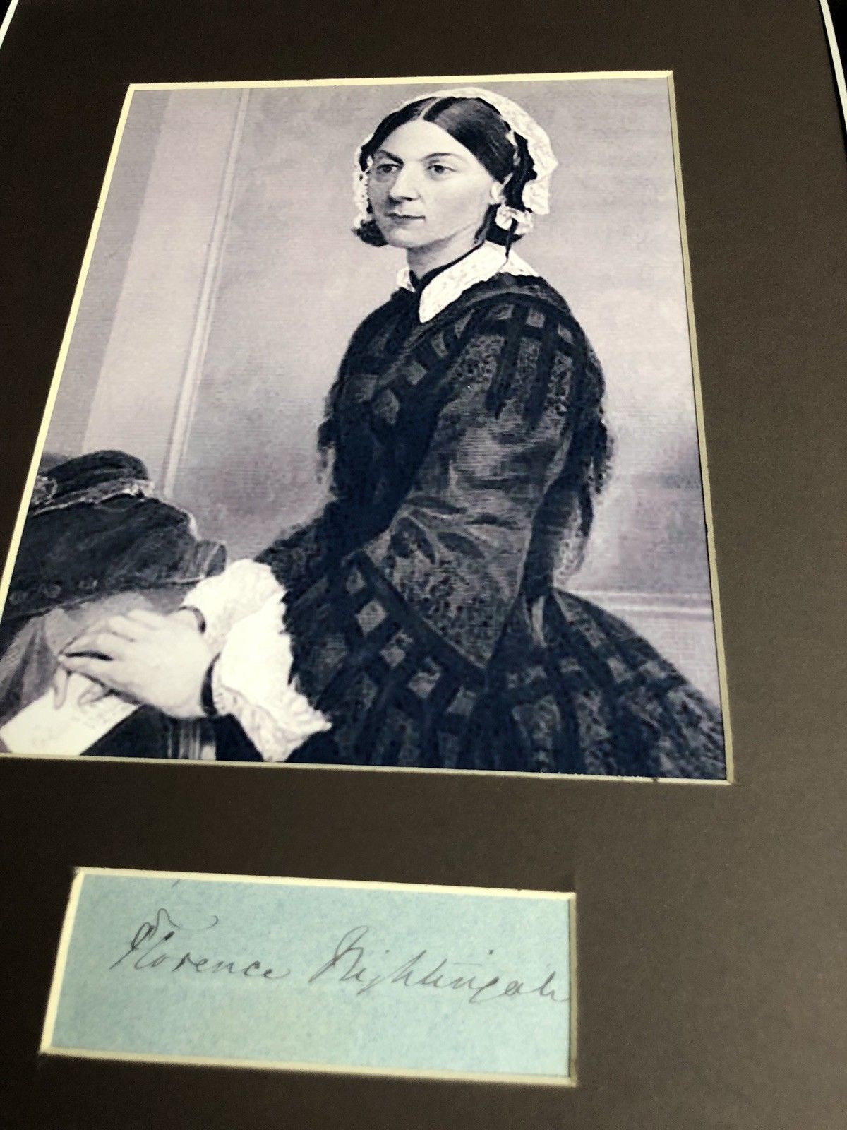 FLORENCE NIGHTINGALE * Desirable HAND SIGNED Cut Autograph * Crimean War Nurse