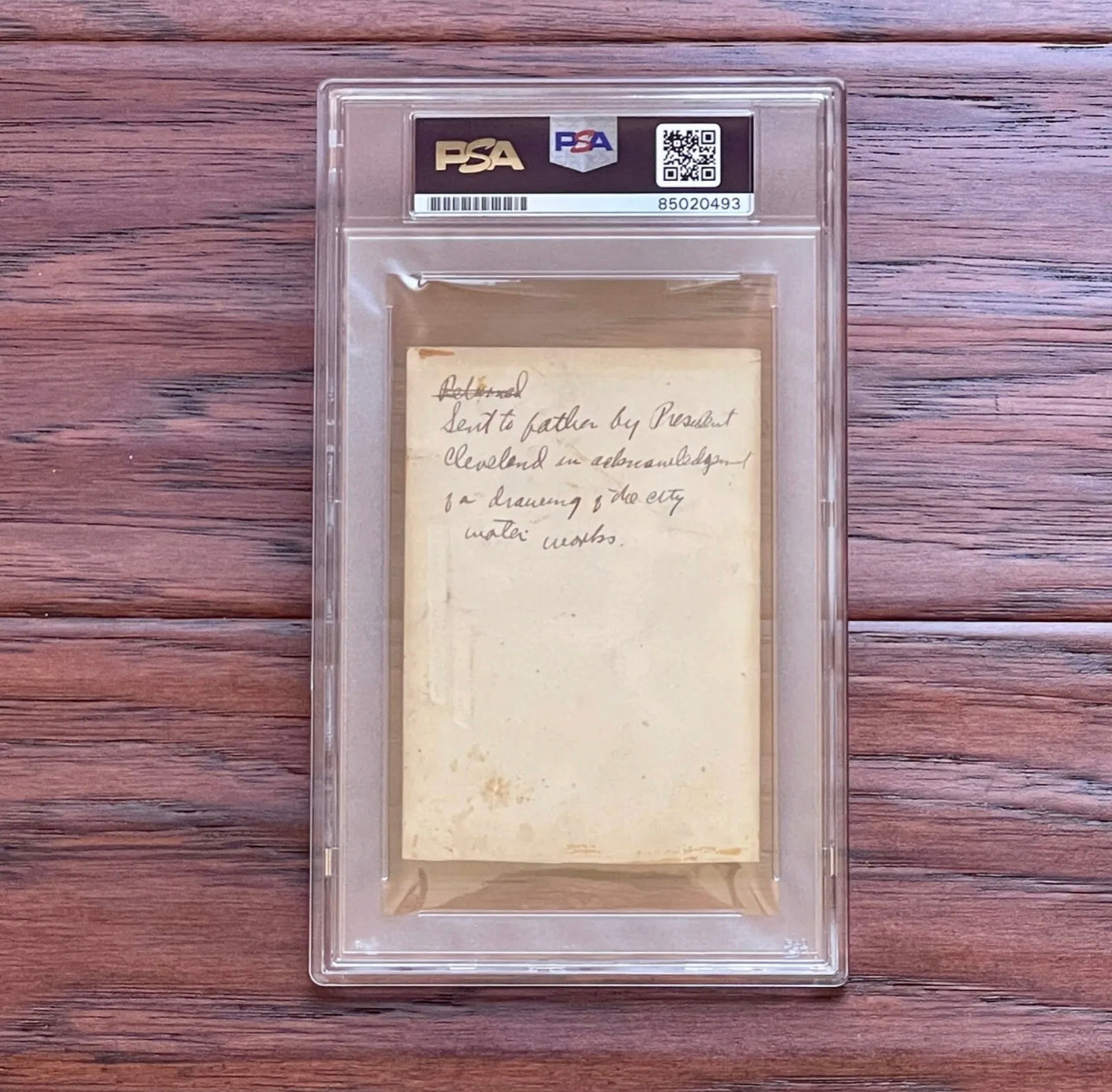 GROVER CLEVELAND * PSA/DNA Executive Mansion Autograph Card Signed as PRESIDENT