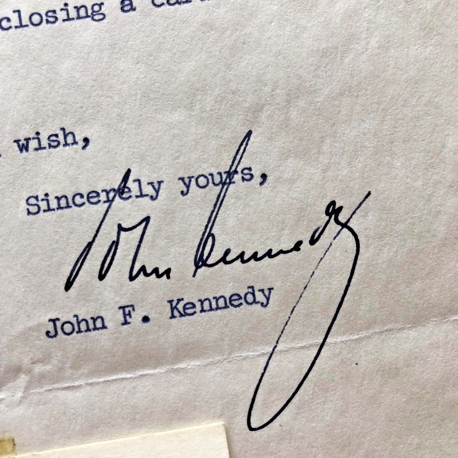 JOHN F KENNEDY * JSA COA * Authentic Double (2x) Signed To Autograph Collector