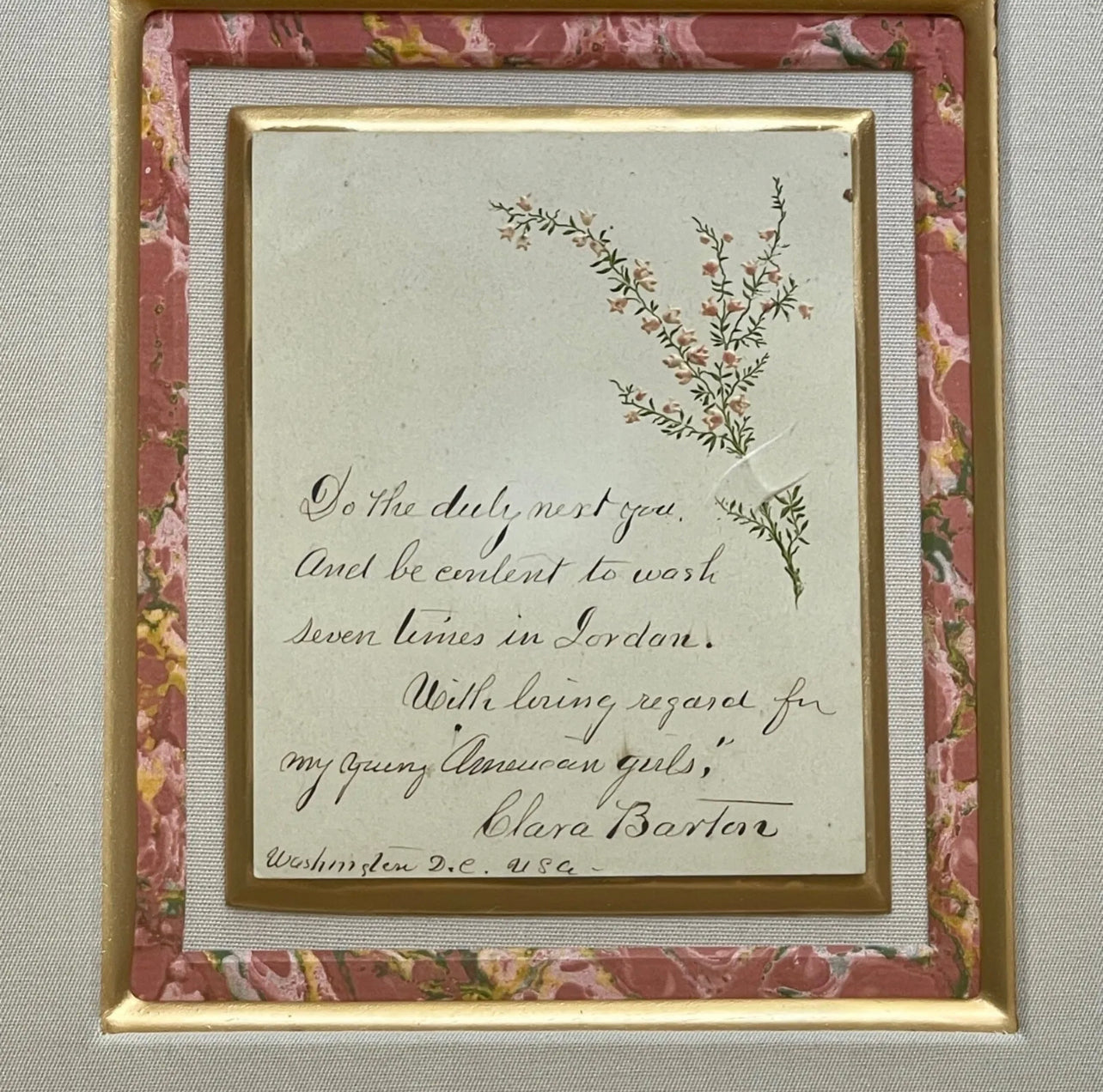 CLARA BARTON * PSA/DNA * Autograph BIBLE QUOTE Signed * RED CROSS Founder