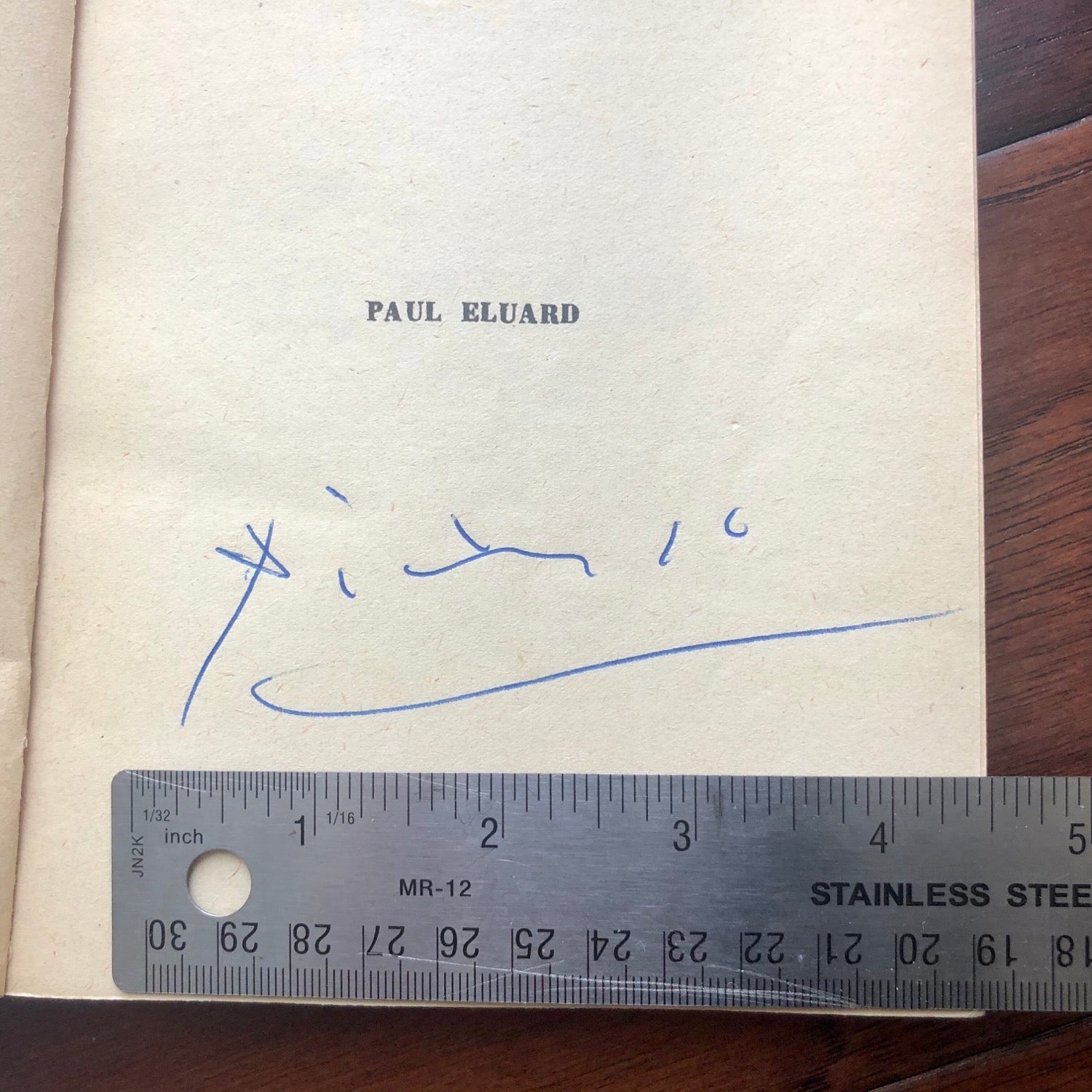 PABLO PICASSO * PSA/DNA * Autograph Surrealist Book Signed Paul Eluard *