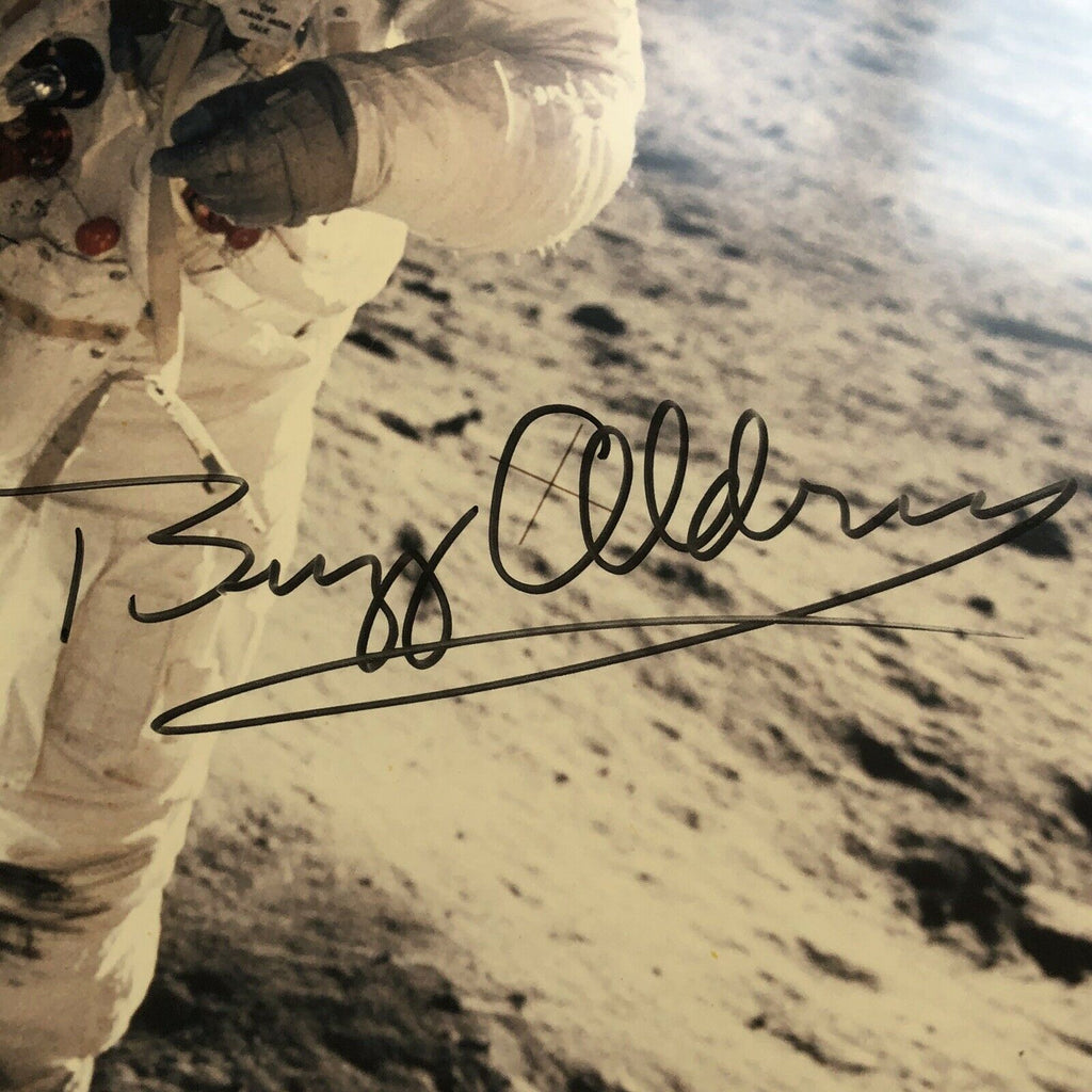 BUZZ ALDRIN * JSA LOA * 15x19 Autograph Photo Signed Apollo 11 Visor Shot Poster