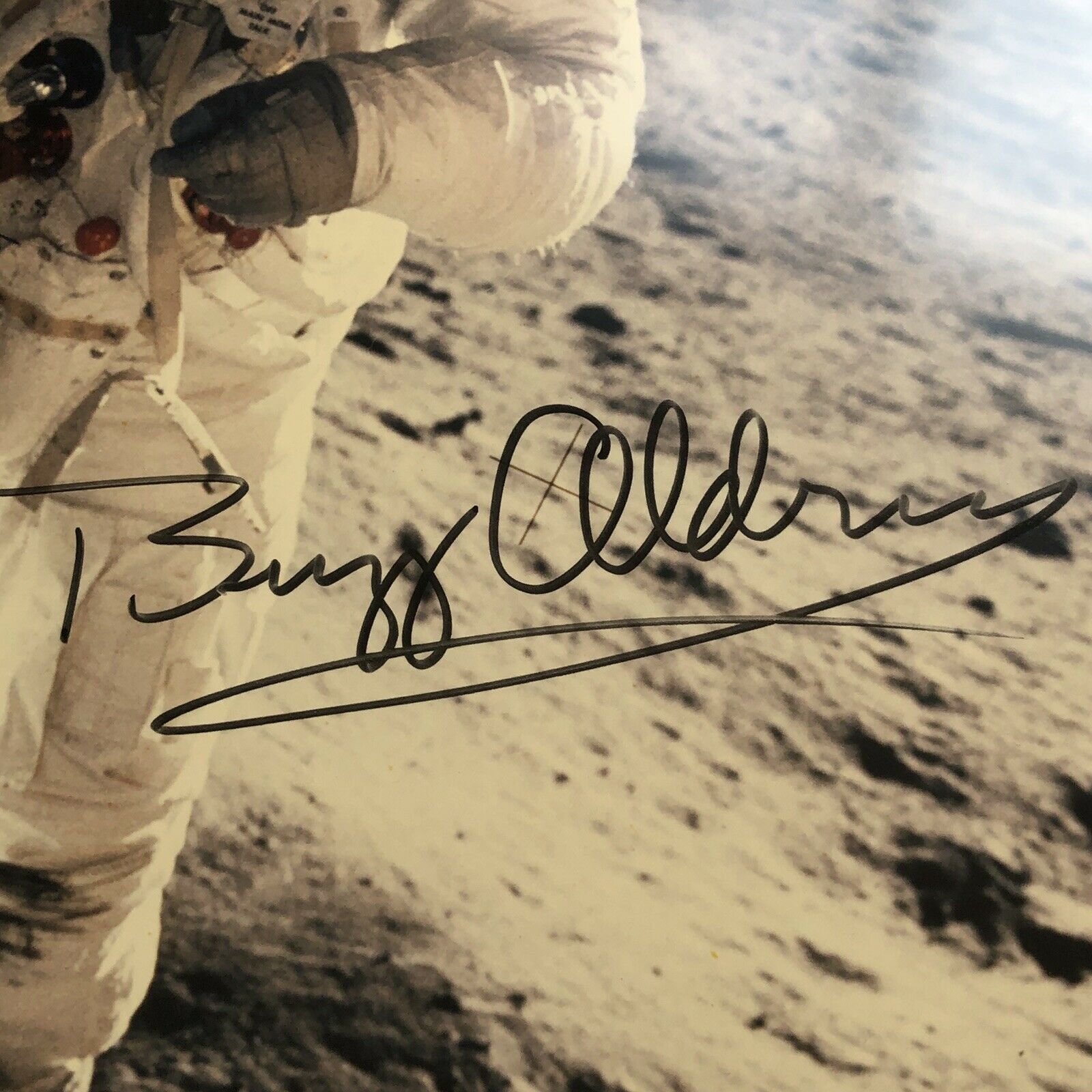 BUZZ ALDRIN * JSA LOA * 15x19 Autograph Photo Signed Apollo 11 Visor Shot Poster