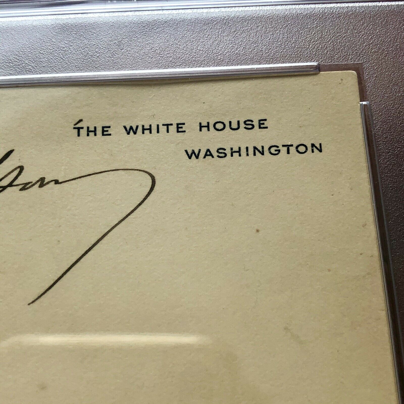 WOODROW WILSON * PSA/DNA Slabbed * Autograph White House Card Signed *