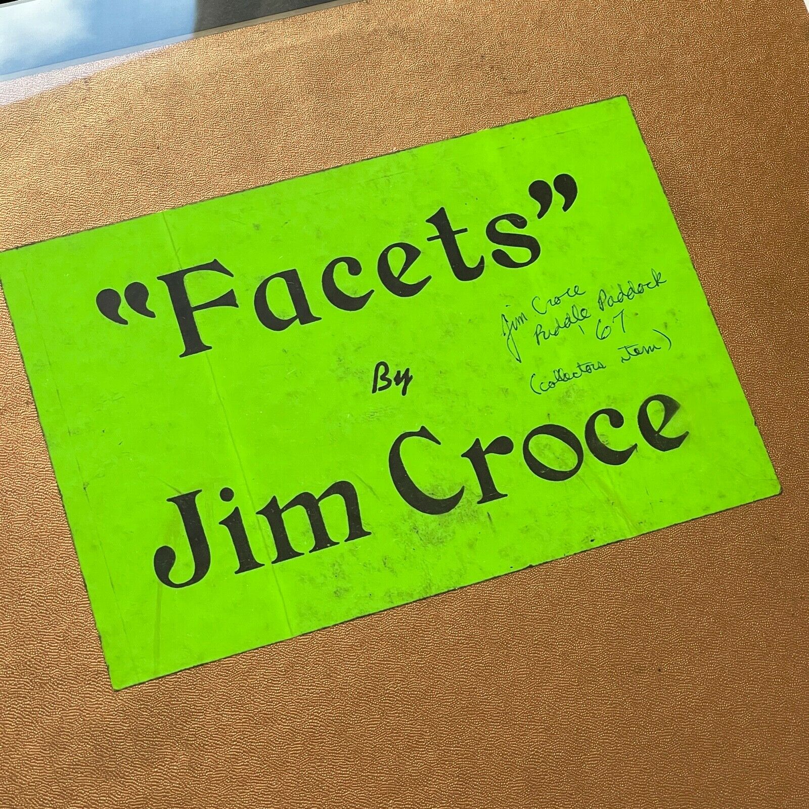 JIM CROCE * JSA * Scarce AUTOGRAPH Debut Album "Facets" Signed * 1 of 500 copies