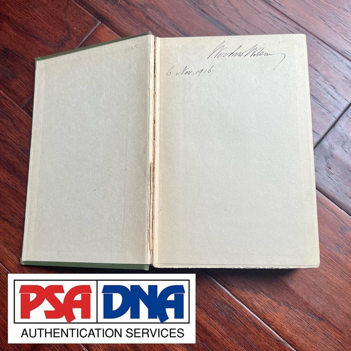 WOODROW WILSON * PSA/DNA * Biography of George Washington Autograph Signed Book