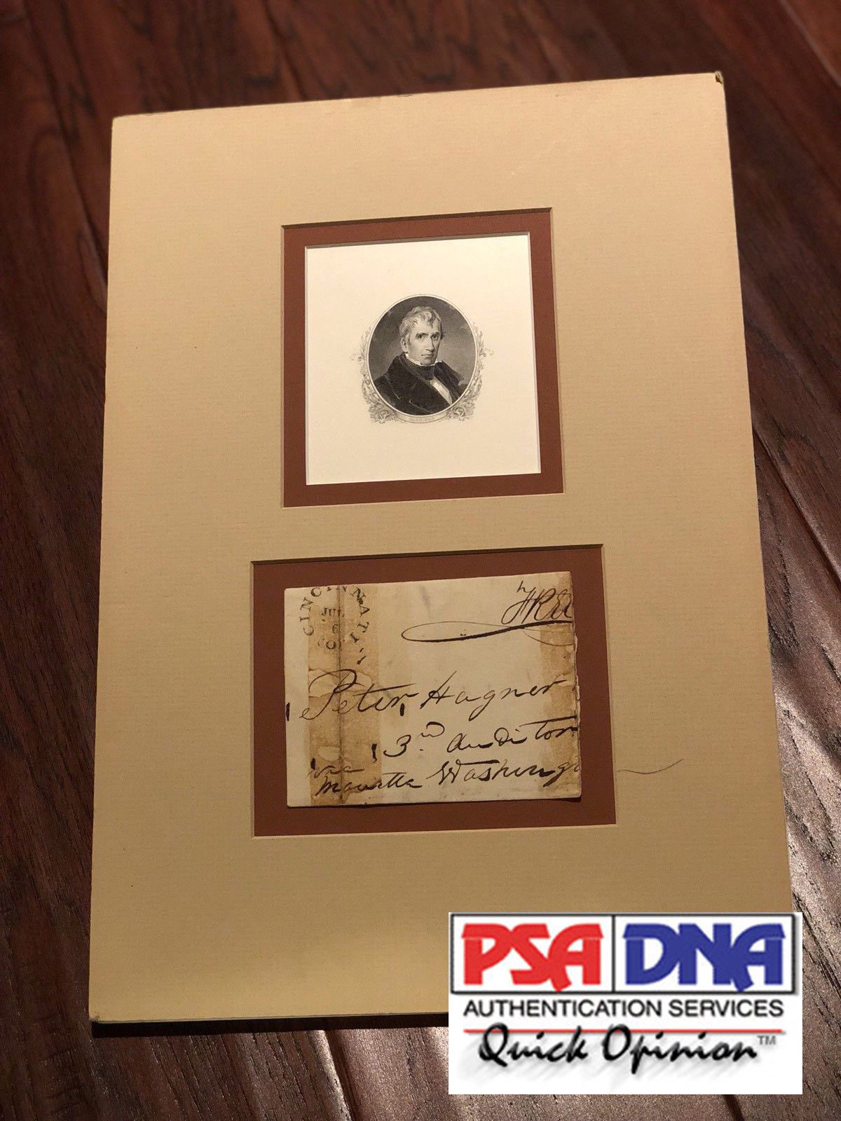 WILLIAM HENRY HARRISON * PSA/DNA Handwritten Panel * No Frank Autograph Signed