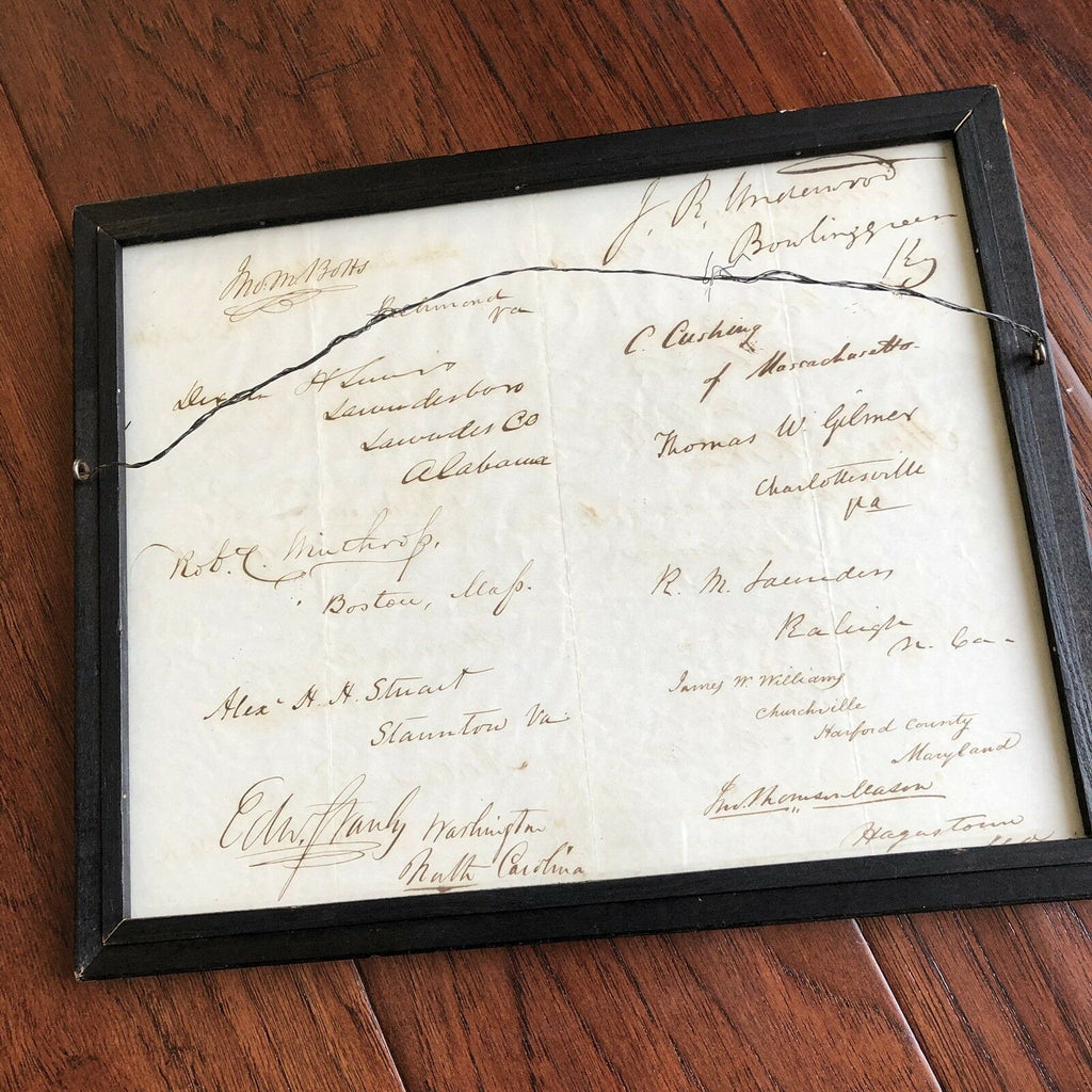 JOHN QUINCY ADAMS & MILLARD FILLMORE + Others * Hand Signed Autograph Pages *