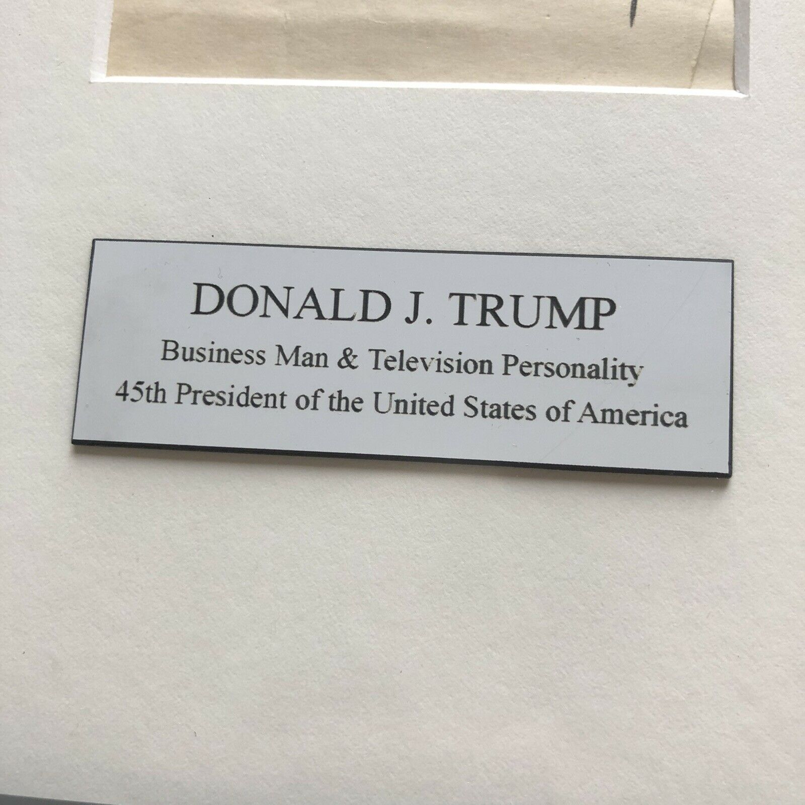 DONALD J TRUMP * JSA LOA * Full Signature Autograph Signed Paper * President