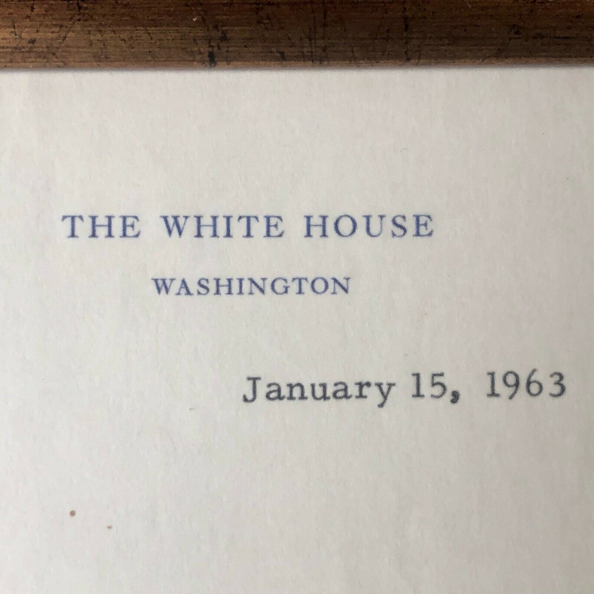 JOHN F. KENNEDY * JSA LOA * WHITE HOUSE AUTOGRAPH Letter SIGNED * 1963