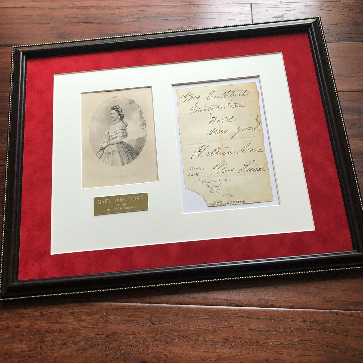 MARY TODD LINCOLN * BAS LOA * 1865 Executive Mansion Autograph Letter Signed *