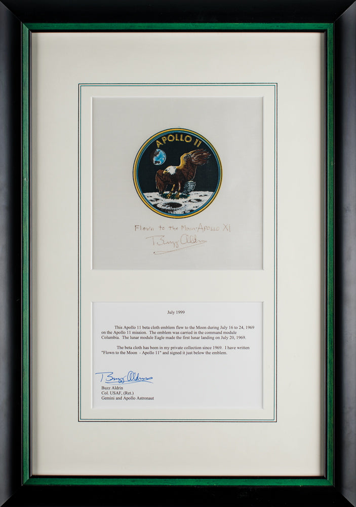 BUZZ ALDRIN * Apollo 11 Flown Signed Beta Cloth * Aldrin Personal Collection